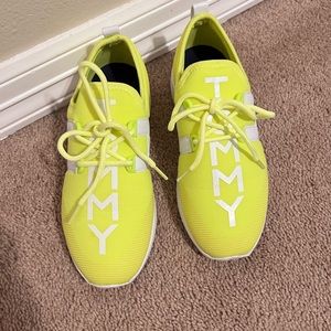 Tommy H Neon yellow tennis shoes